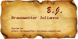 Brauswetter Julianna névjegykártya